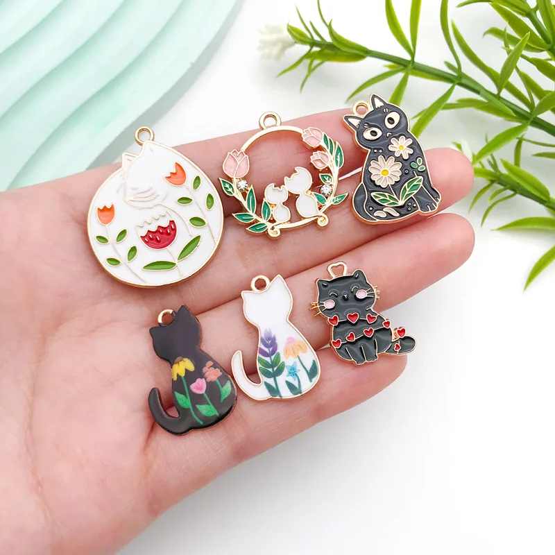 Juego de dijes de gato popular - Resin Art Bracelet reseña y precio