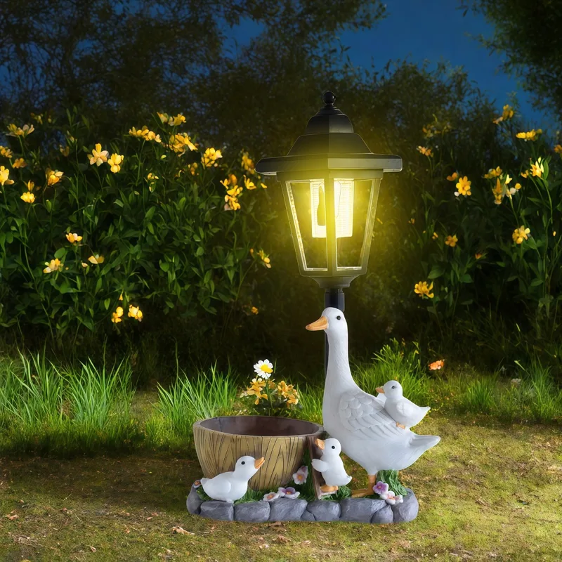 Luz nocturna de pato Solar, es - Resin Art And Decor reseña y precio