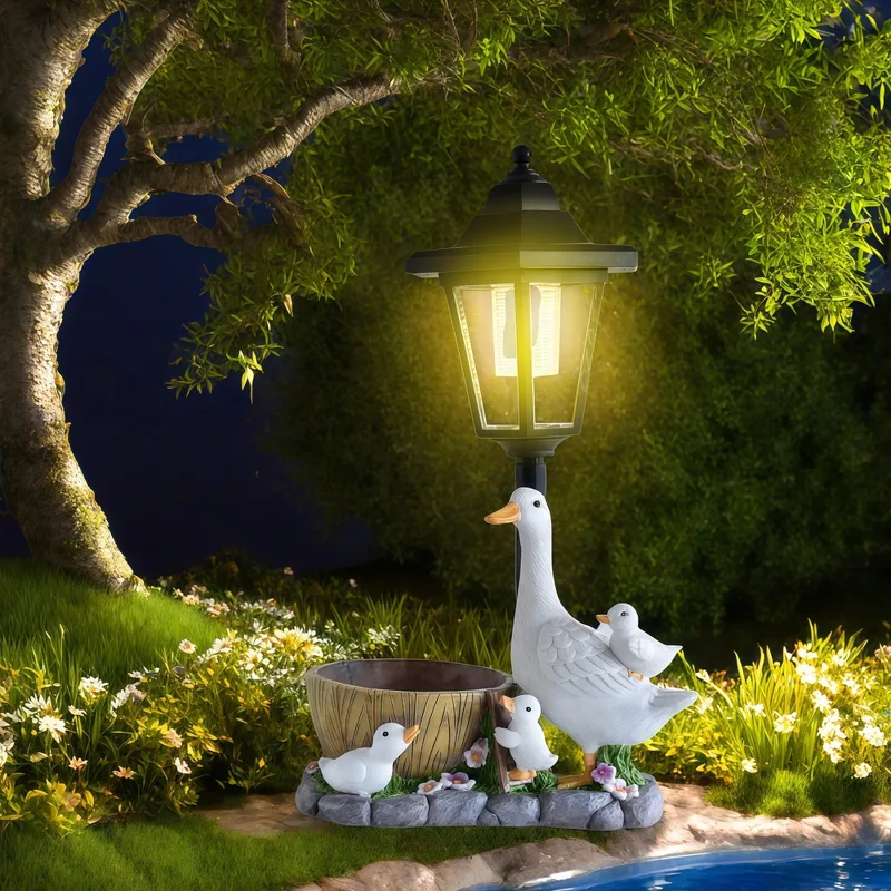 Luz nocturna de pato Solar, es - Resin Art And Decor reseña y precio