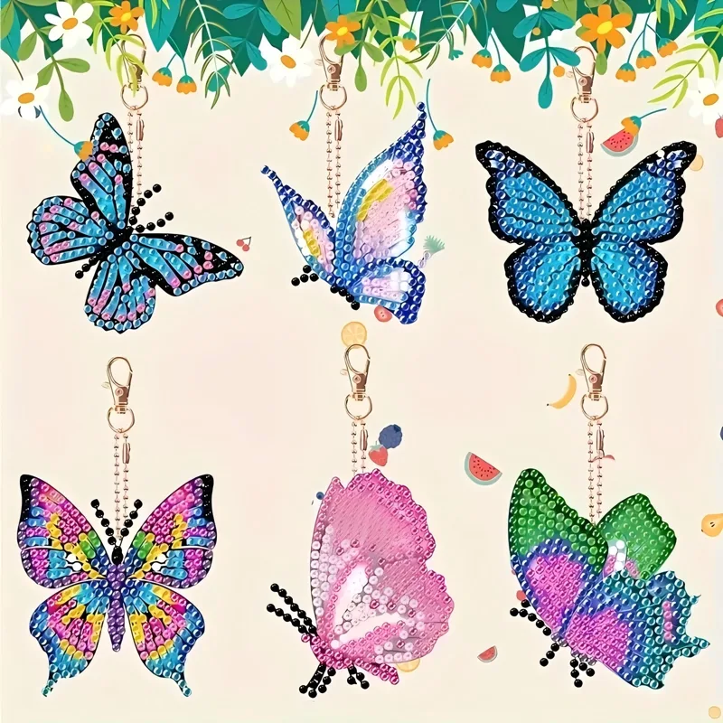 Set de 6 Llaveros de Diamantes - Resin Art A Keychain reseña y precio