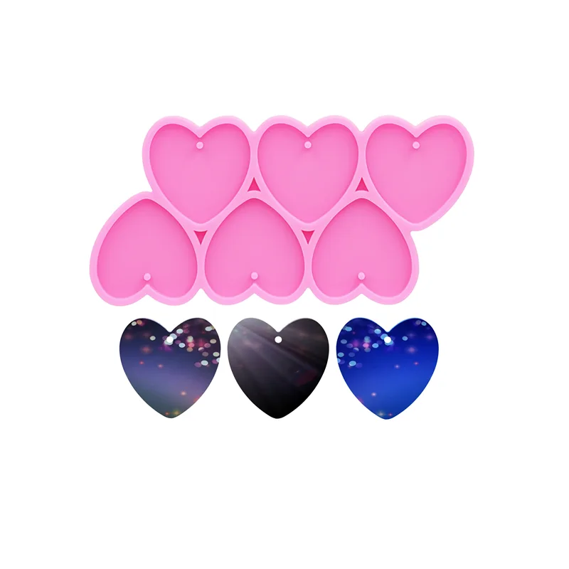 GJ-226 forma de corazón brilla - Resin Art Heart reseña y precio