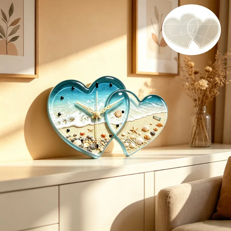 Molde de silicona de resina co - Resin Art Heart reseña y precio