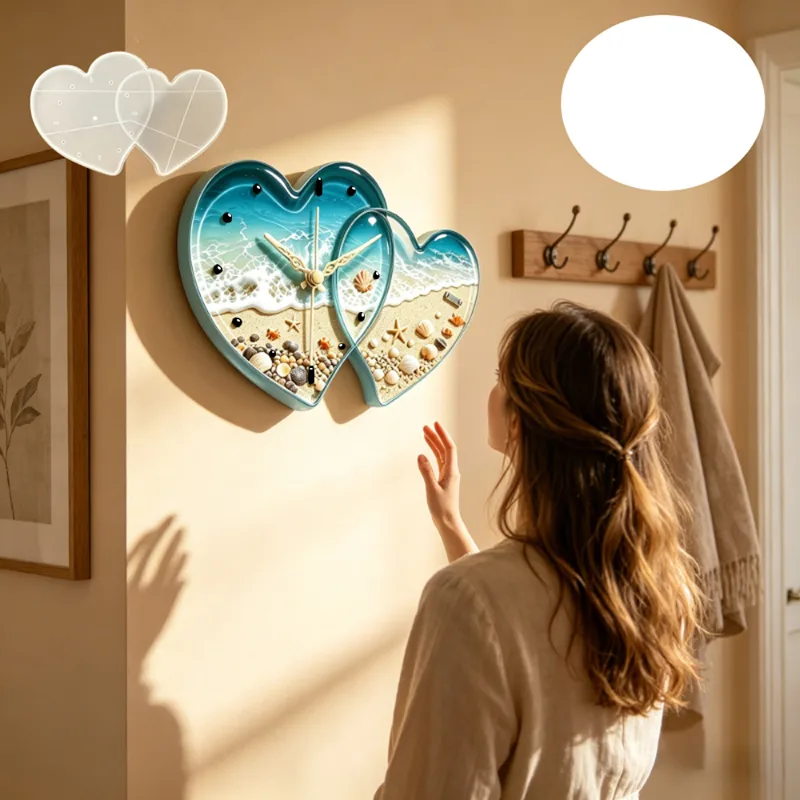Molde de silicona de resina co - Resin Art Heart reseña y precio