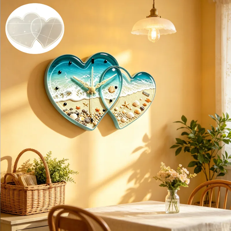 Molde de silicona de resina co - Resin Art Heart reseña y precio