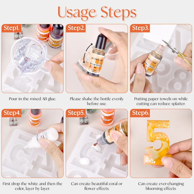 10ml de pigmento de resina epo - Resin Art Alcohol Ink reseña y precio