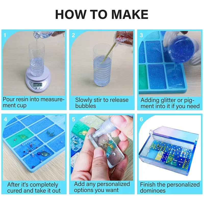Moldes de dominó de resina epo - Resin Art Equipment reseña y precio