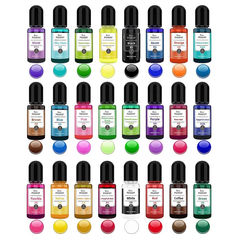 24 colores, 10ml/botella, pigm - Resin Art Alcohol Ink reseña y precio