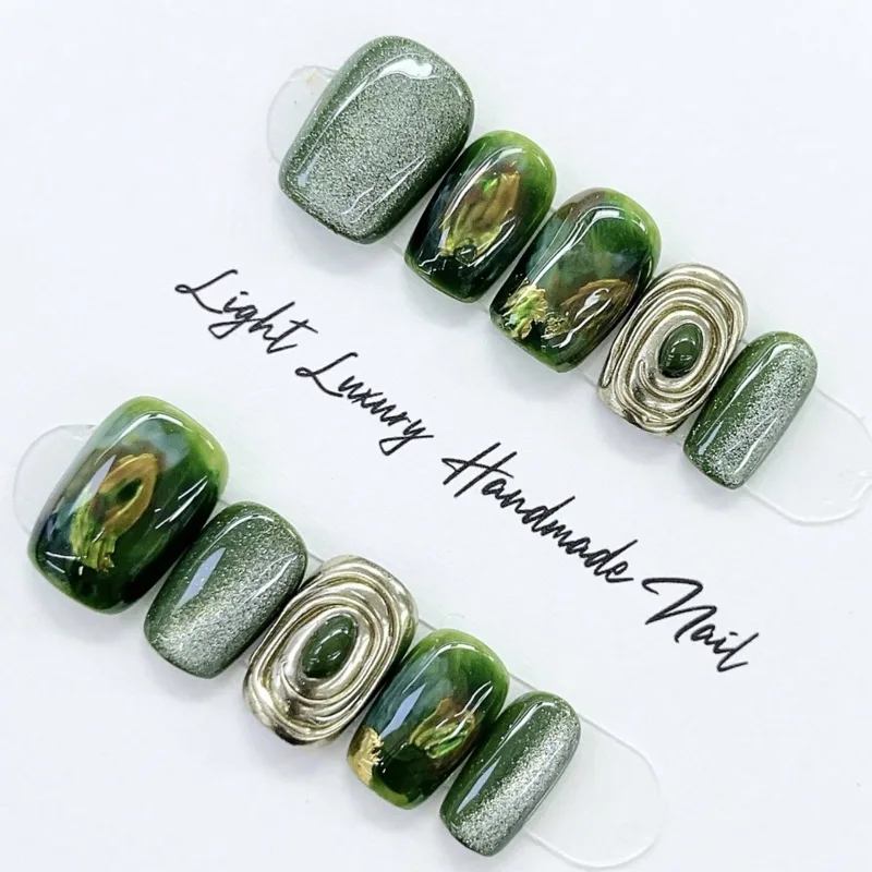 10 Uñas Postizas Cortas Cuadra - Resin Art And Deco reseña y precio